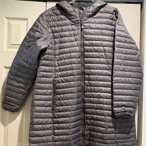 Eddie Bauer Charcoal Hooded Puffer Coat